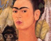 Self-Portrait with Monkey - 弗里达·卡洛